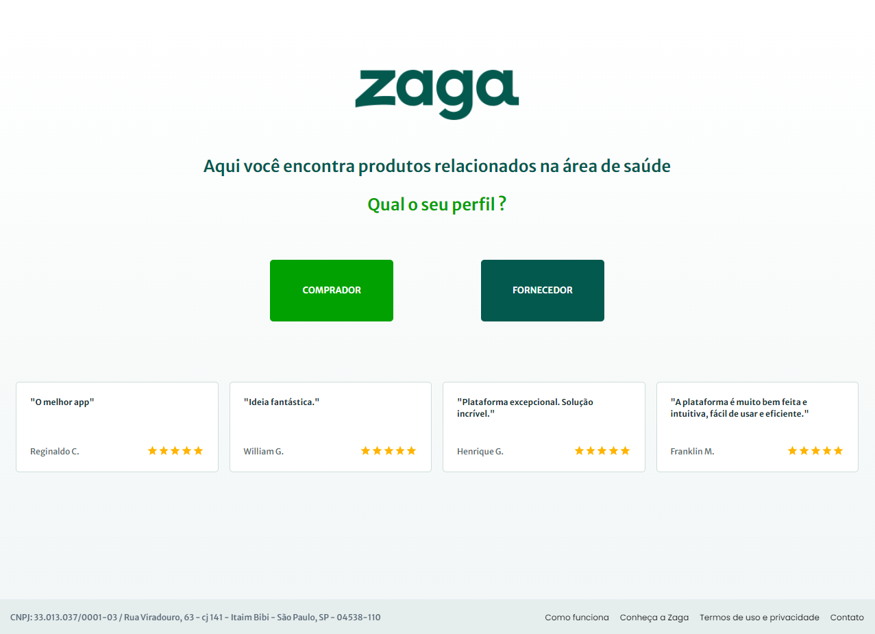 Comparador de Preços - Zaga